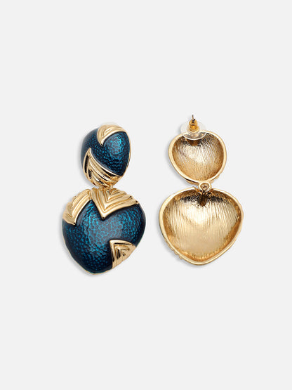 GOLD PLATED PARTY DESIGNER STONE DROP EARRING FOR WOMEN