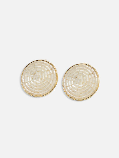 GOLD PLATED PARTY DESIGNER STONE STUD FOR WOMEN