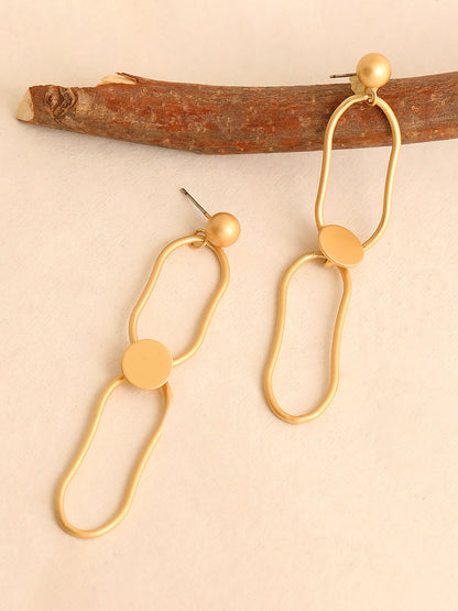 GOLD PLATED PARTY DESIGNER DROP EARRING FOR WOMEN