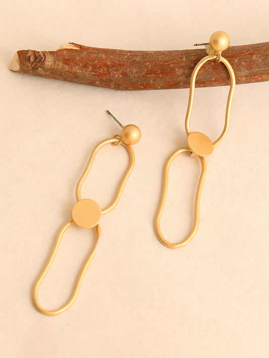 GOLD PLATED PARTY DESIGNER DROP EARRING FOR WOMEN