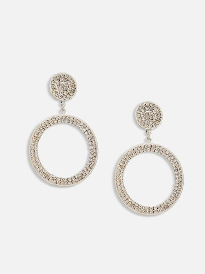 GOLD PLATED PARTY DESIGNER STONE DROP EARRING FOR WOMEN