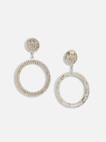 GOLD PLATED PARTY DESIGNER STONE DROP EARRING FOR WOMEN