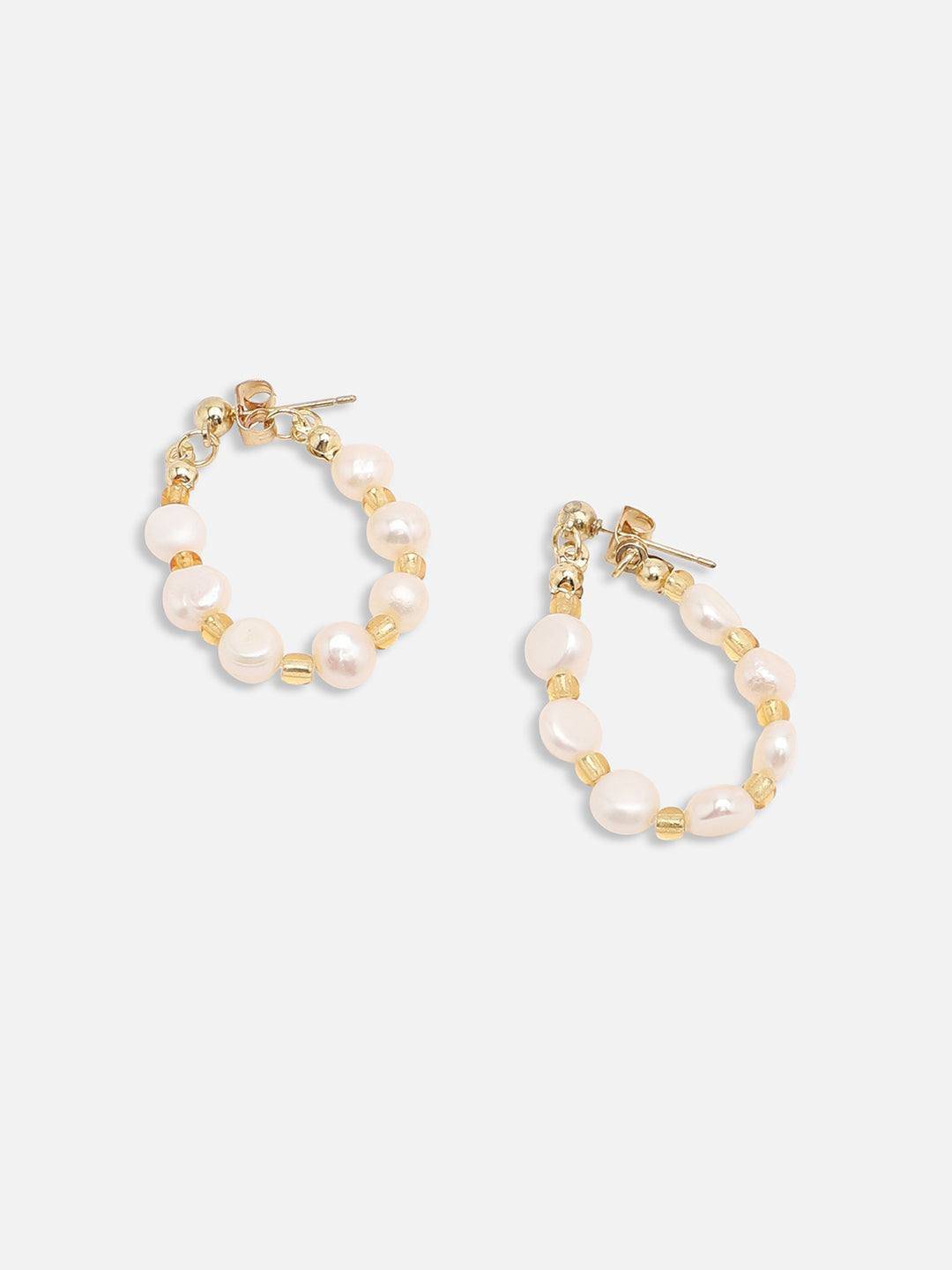 GOLD PLATED PARTY PEARLS DROP EARRING FOR WOMEN