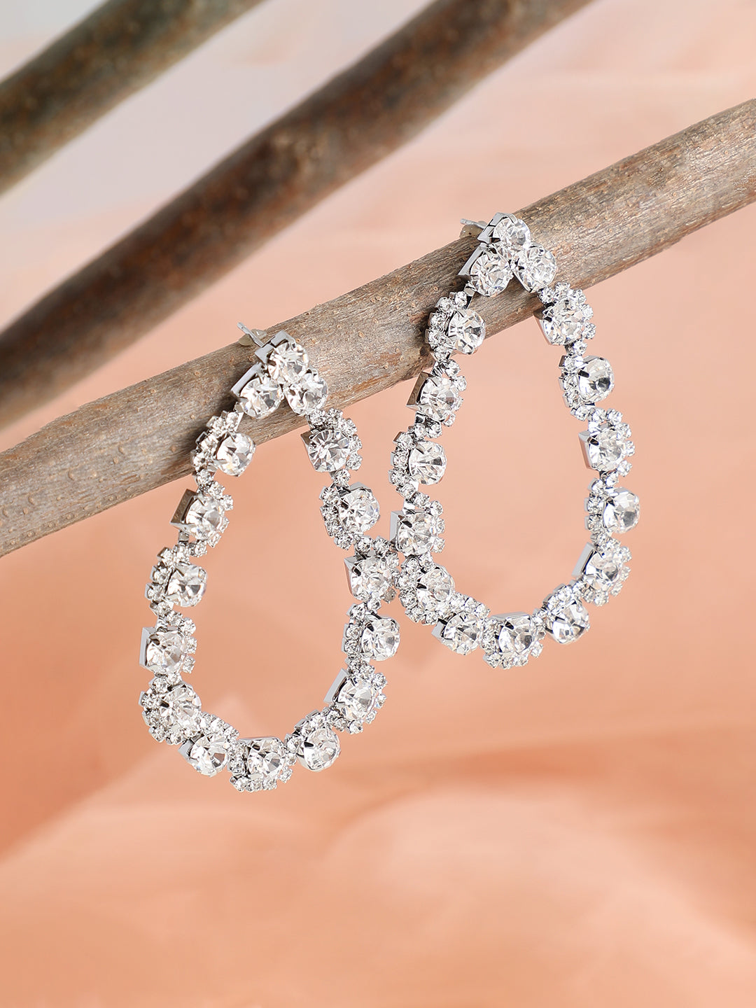 Sparkling Raindrop Drop Earrings
