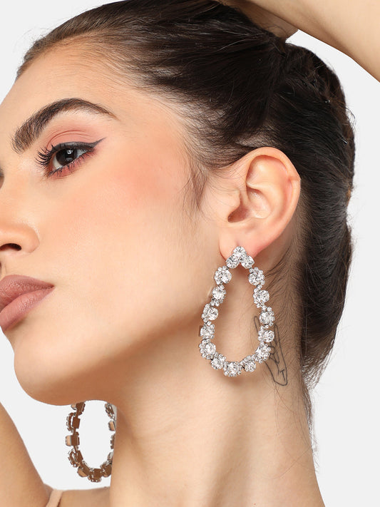 Sparkling Raindrop Drop Earrings