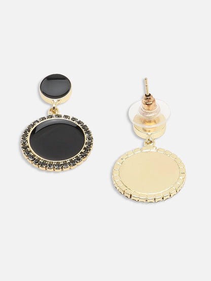 GOLD PLATED PARTY DESIGNER STONE DROP EARRING FOR WOMEN
