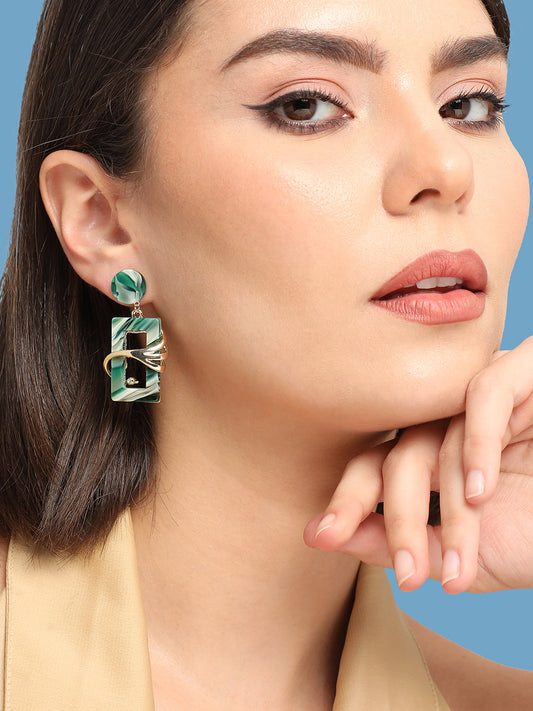 GOLD PLATED PARTY DESIGNER DROP EARRING FOR WOMEN