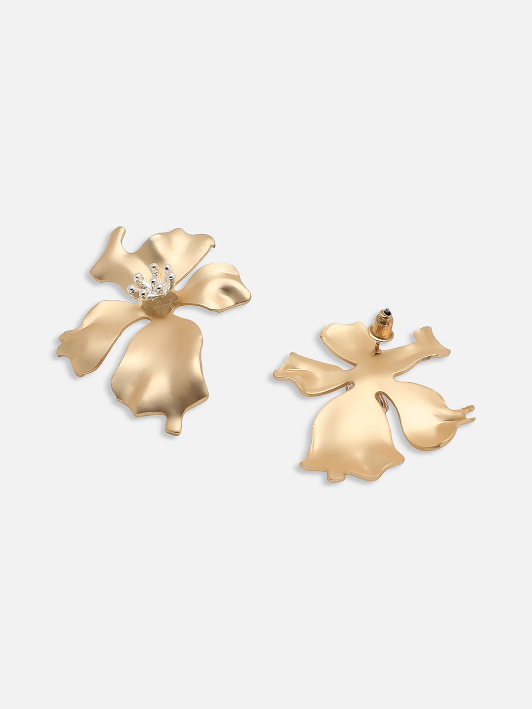 GOLD PLATED CASUAL DESIGNER STONE STUD FOR WOMEN