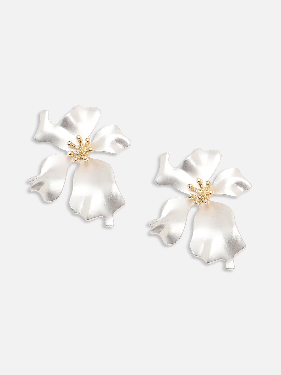 GOLD PLATED CASUAL DESIGNER STONE STUD FOR WOMEN