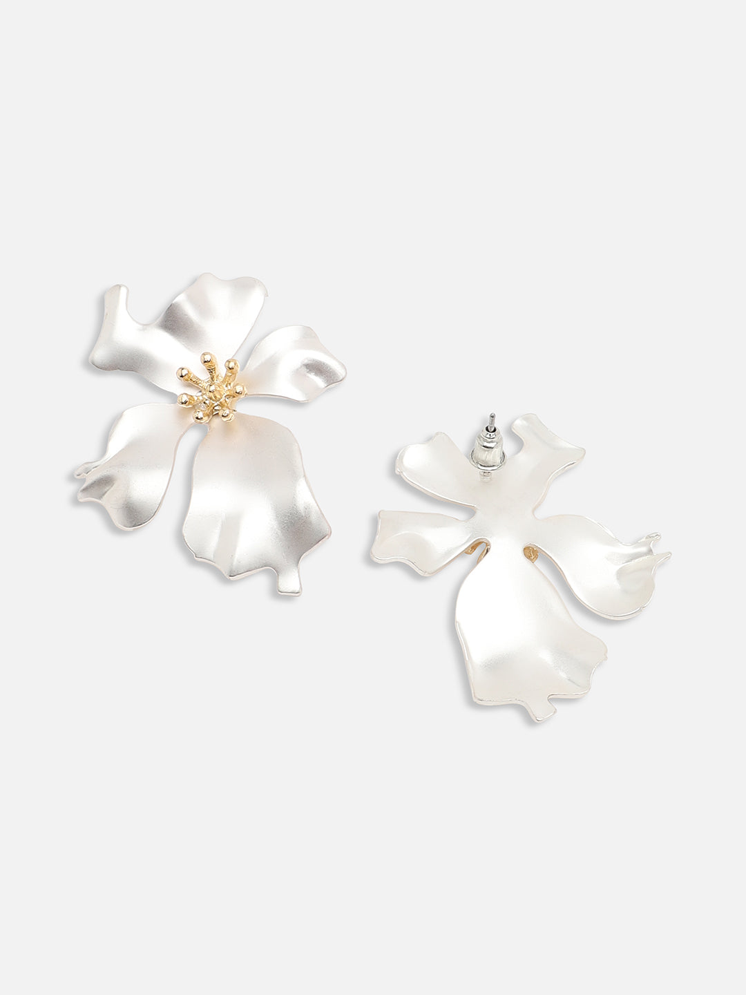 GOLD PLATED CASUAL DESIGNER STONE STUD FOR WOMEN