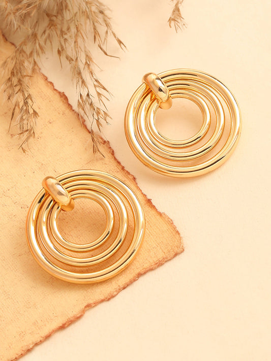 GOLD PLATED PARTY DESIGNER DROP EARRING FOR WOMEN