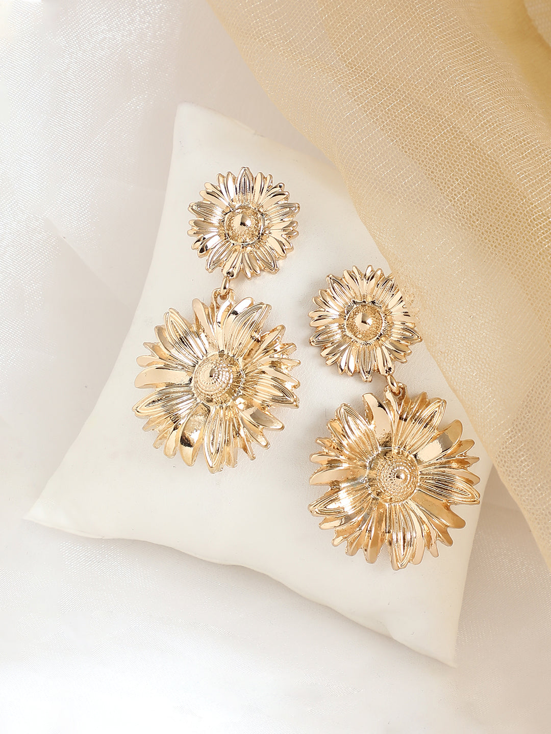 GOLD PLATED PARTY DESIGNER DROP EARRING FOR WOMEN