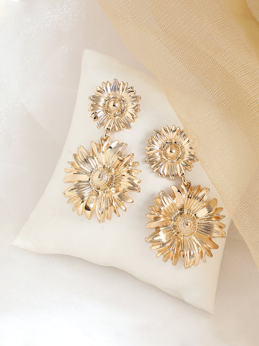 GOLD PLATED PARTY DESIGNER DROP EARRING FOR WOMEN