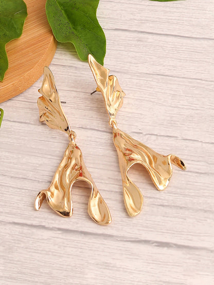 GOLD PLATED PARTY DESIGNER DROP EARRING FOR WOMEN