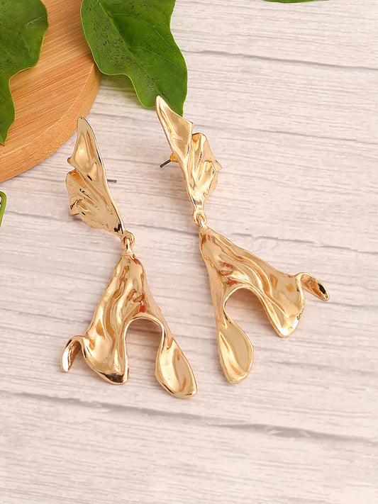 GOLD PLATED PARTY DESIGNER DROP EARRING FOR WOMEN