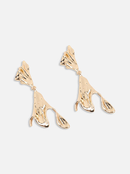 GOLD PLATED PARTY DESIGNER DROP EARRING FOR WOMEN
