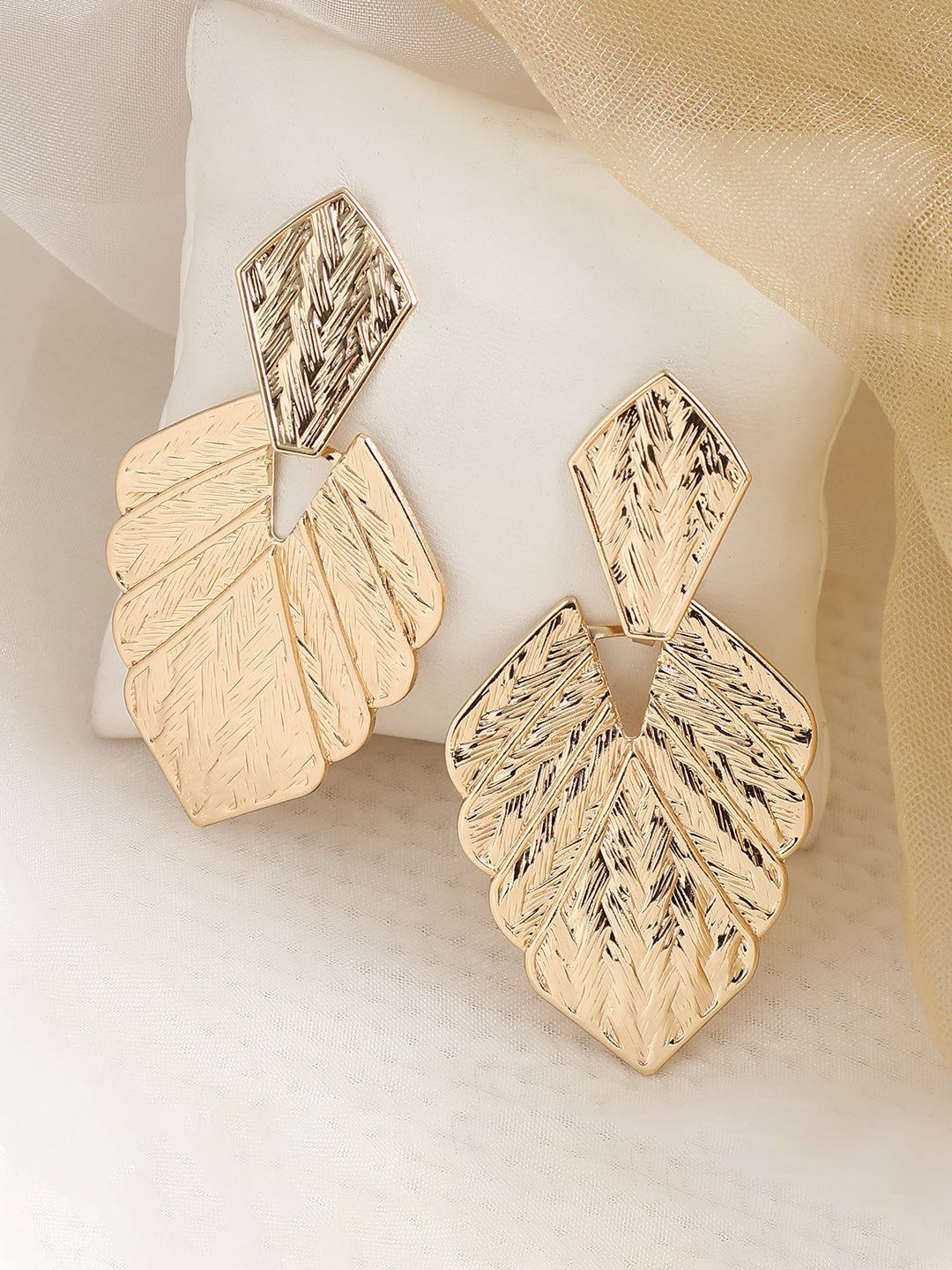 GOLD PLATED PARTY DESIGNER DROP EARRING FOR WOMEN
