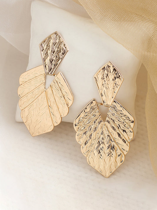 GOLD PLATED PARTY DESIGNER DROP EARRING FOR WOMEN
