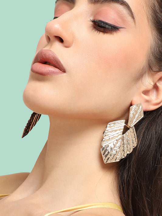 GOLD PLATED PARTY DESIGNER DROP EARRING FOR WOMEN