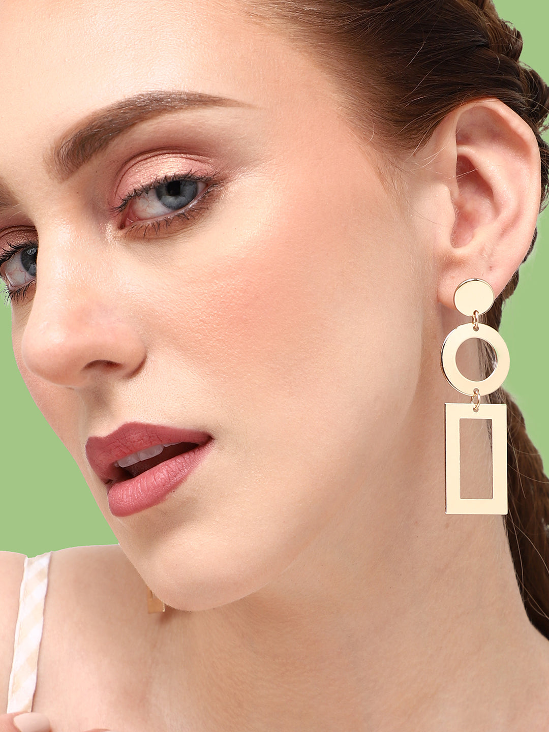 GOLD PLATED PARTY DESIGNER DROP EARRING FOR WOMEN