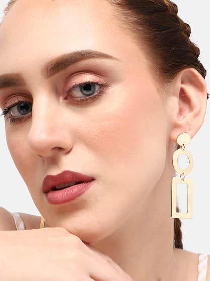 GOLD PLATED PARTY DESIGNER DROP EARRING FOR WOMEN
