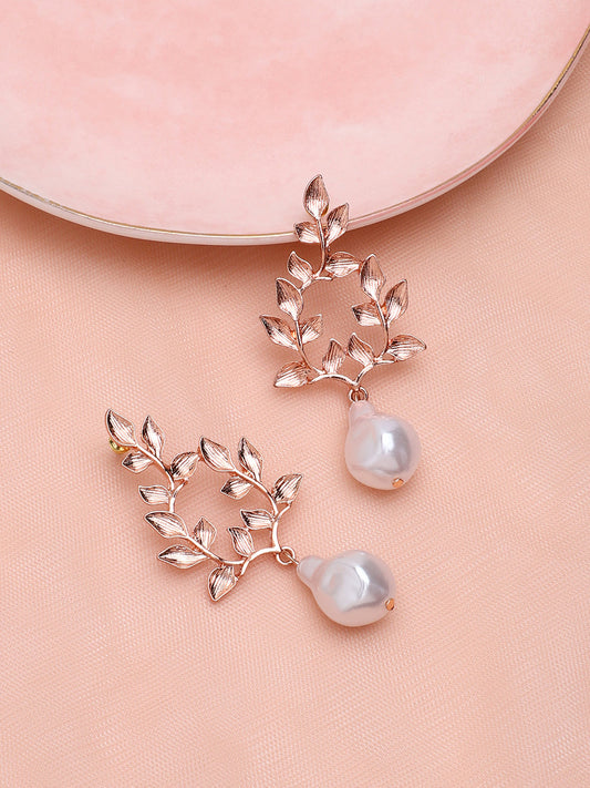 GOLD PLATED PARTY DESIGNER STONE DROP EARRING FOR WOMEN