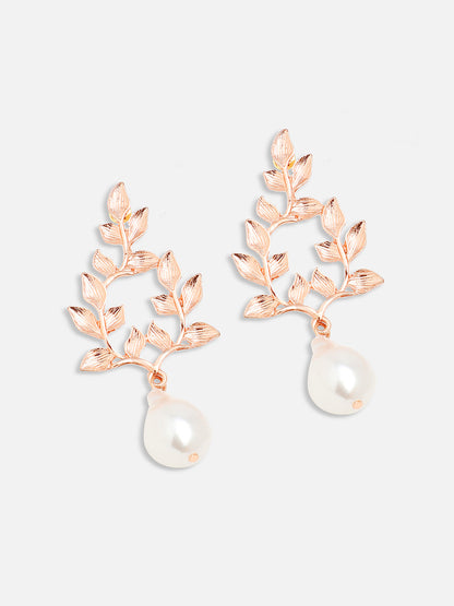 GOLD PLATED PARTY DESIGNER STONE DROP EARRING FOR WOMEN