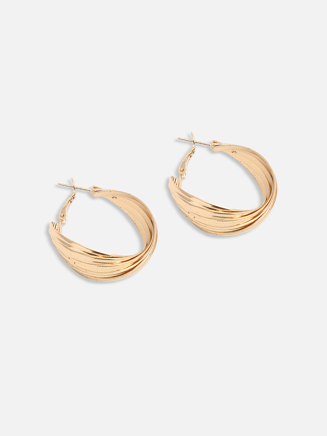 GOLD PLATED PARTY DESIGNER HOOP EARRING FOR WOMEN