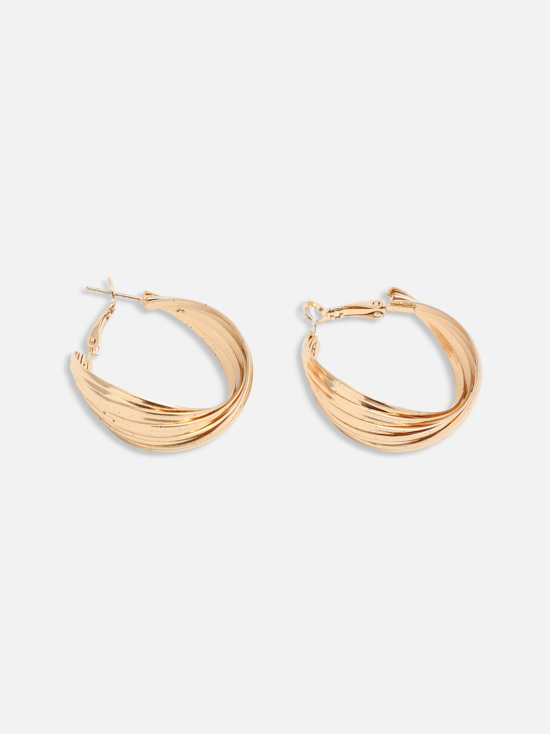 GOLD PLATED PARTY DESIGNER HOOP EARRING FOR WOMEN
