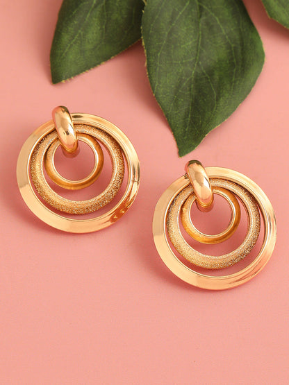 GOLD PLATED PARTY DESIGNER DROP EARRING FOR WOMEN