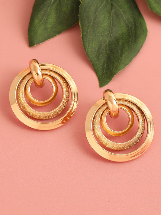 GOLD PLATED PARTY DESIGNER DROP EARRING FOR WOMEN