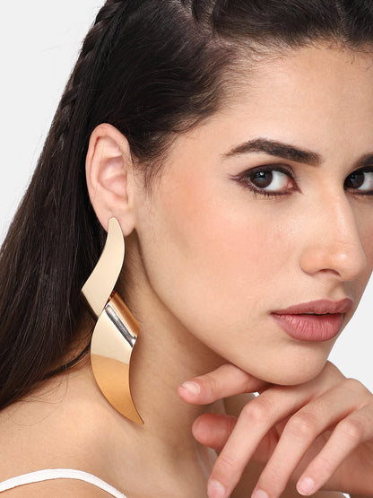 GOLD PLATED PARTY DESIGNER DROP EARRING FOR WOMEN