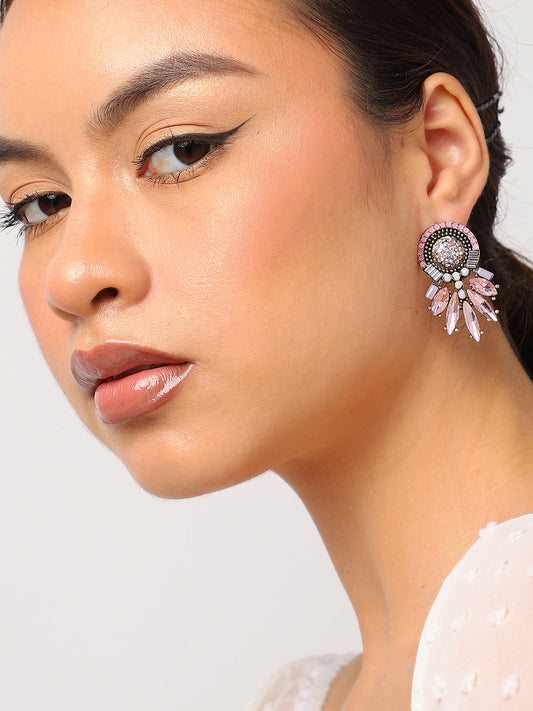 Multi Colour Handmade Stone Drop Earrings
