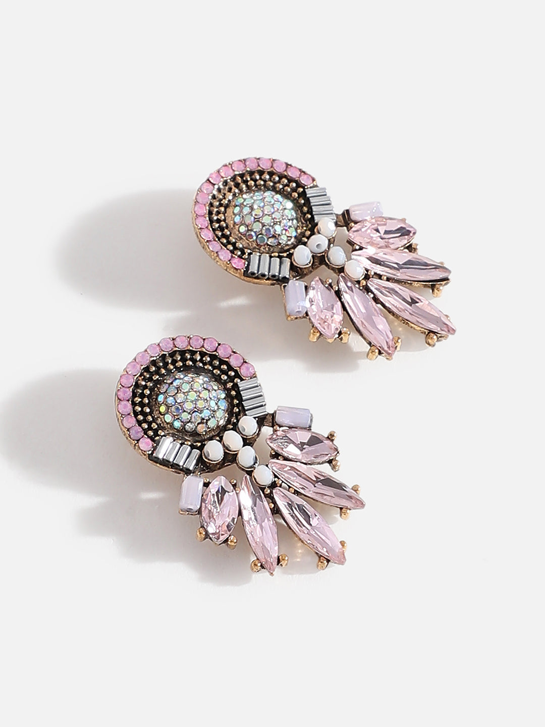 Multi Colour Handmade Stone Drop Earrings