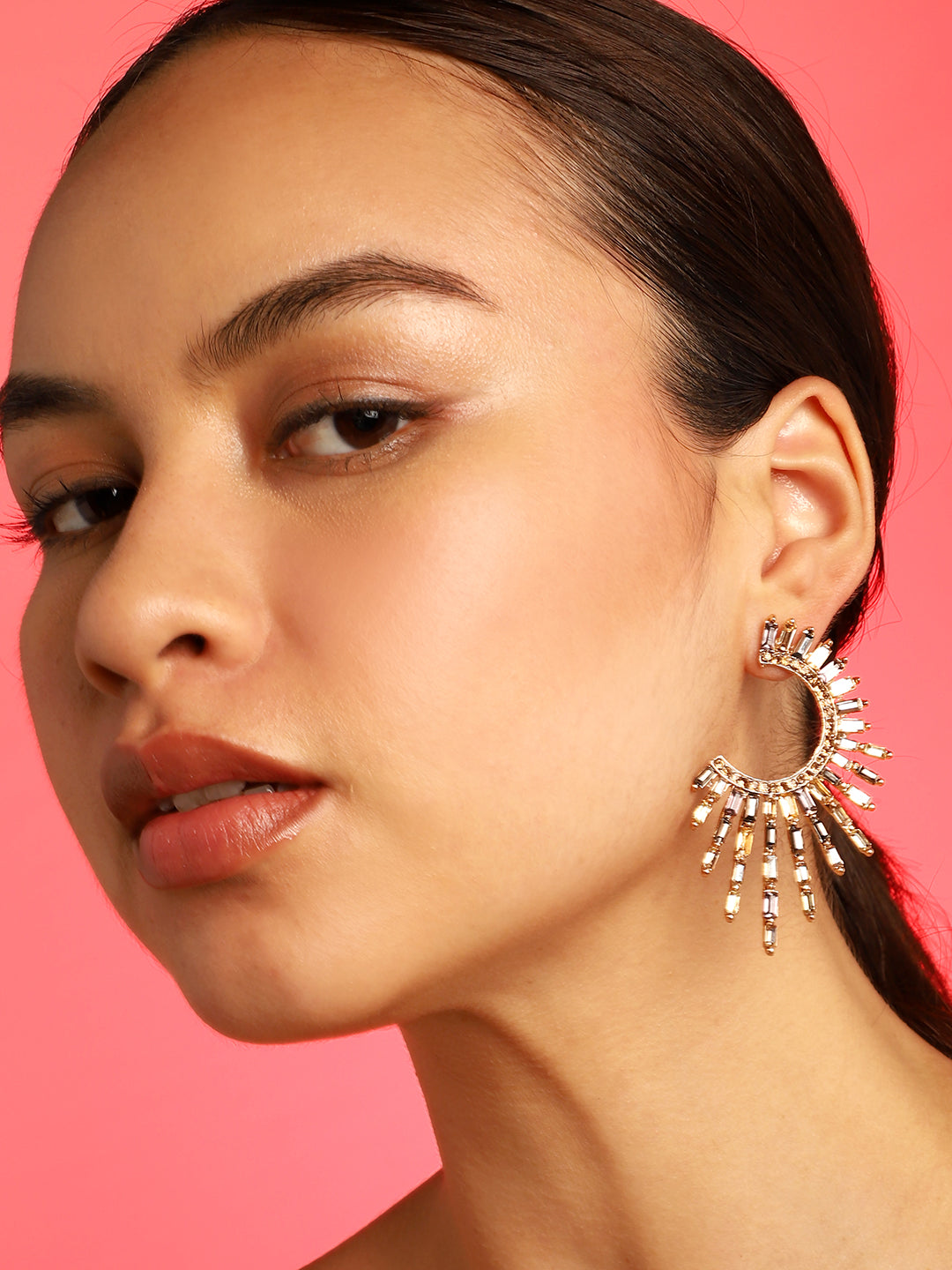 Designer Stone Studed Ear Cuffs