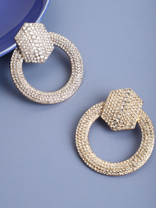 Designer Rhinestones Drop Earrings