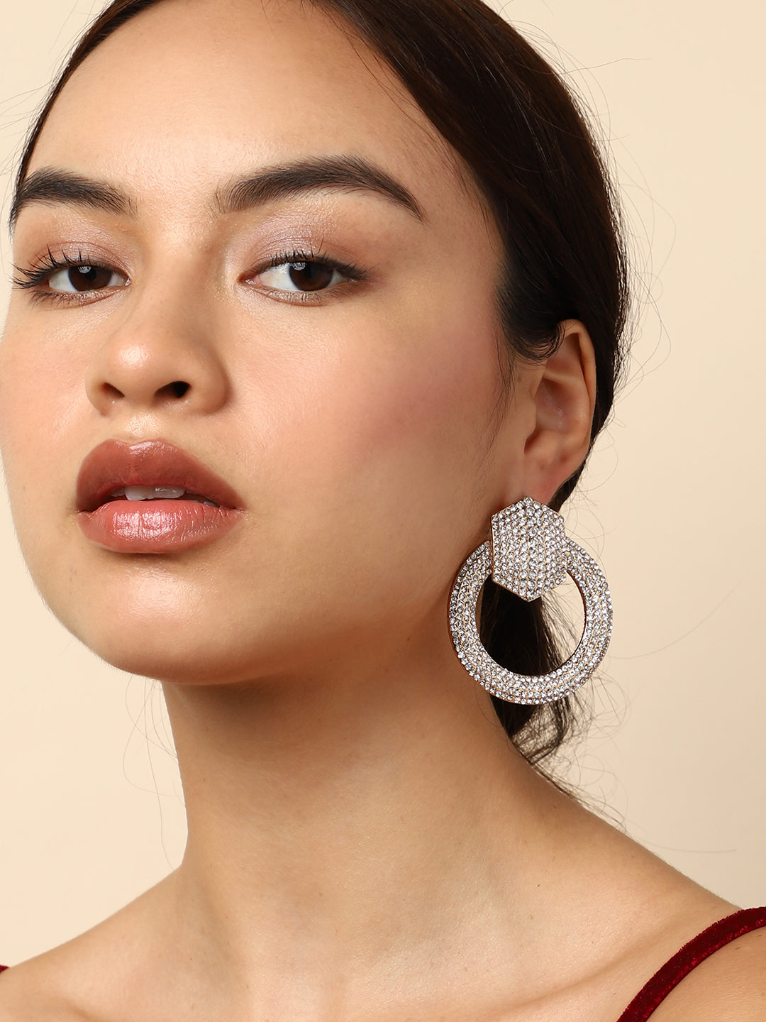 Designer Rhinestones Drop Earrings