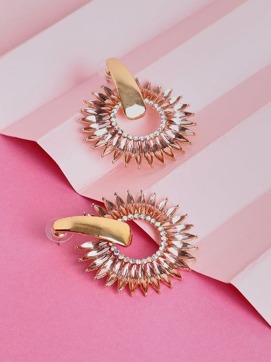 Gold Plated Designer Drop Earrings