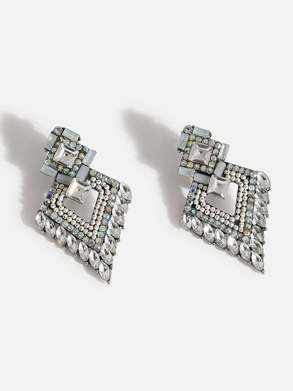 Multi Colour Stone Drop Earrings