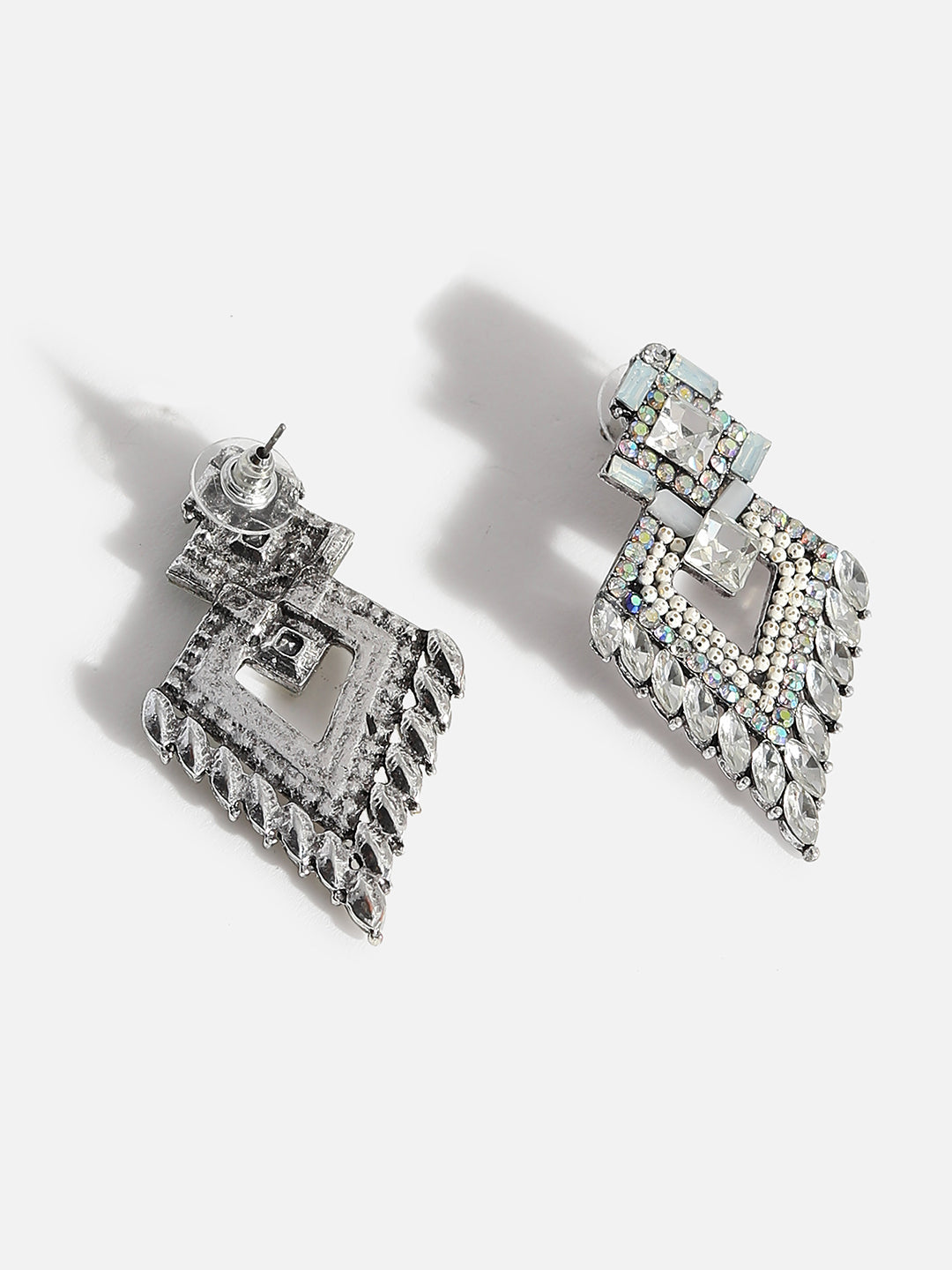 Multi Colour Stone Drop Earrings