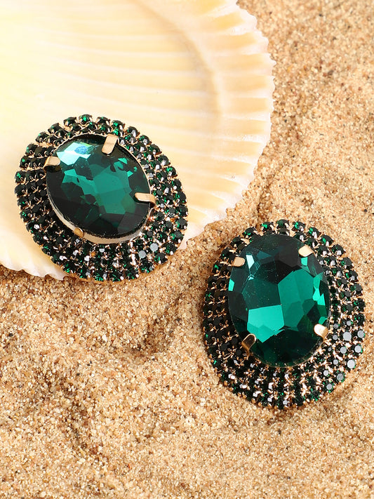 Crystal Clover Studs