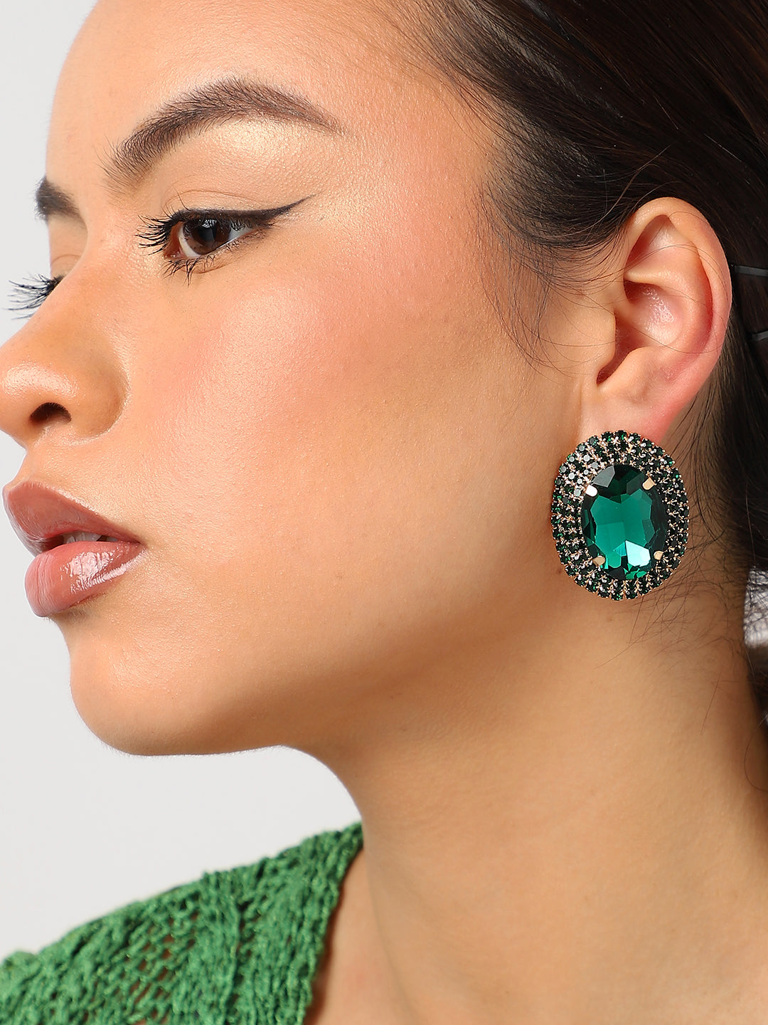 Crystal Clover Studs