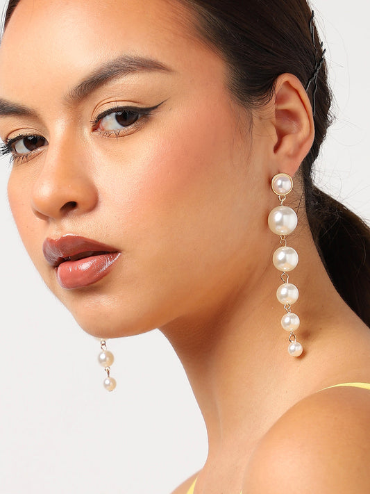 Pearl Statement Drop Earrings