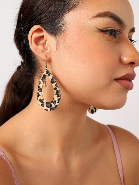 Animal Print Drop Earrings