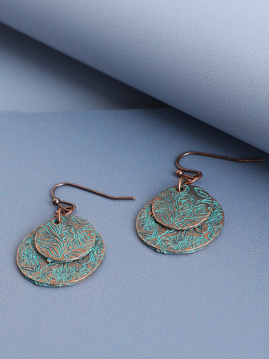 Rustic Finish Drop Earrings