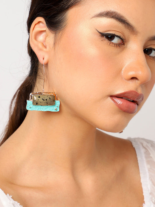 Gold Plated Minimal Drop Earrings