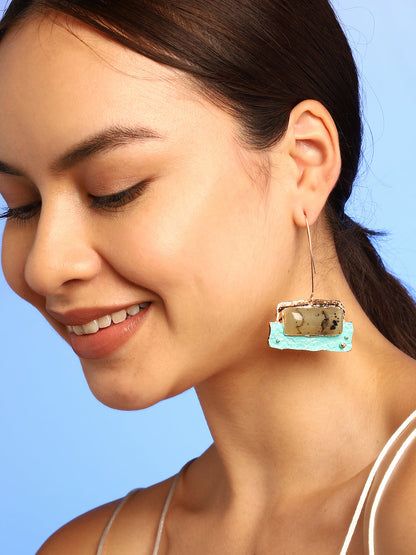 Gold Plated Minimal Drop Earrings