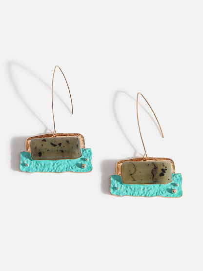 Gold Plated Minimal Drop Earrings