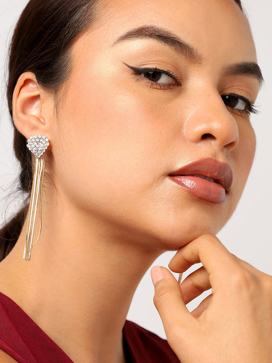 Gold Plated Long Dangle Earrings