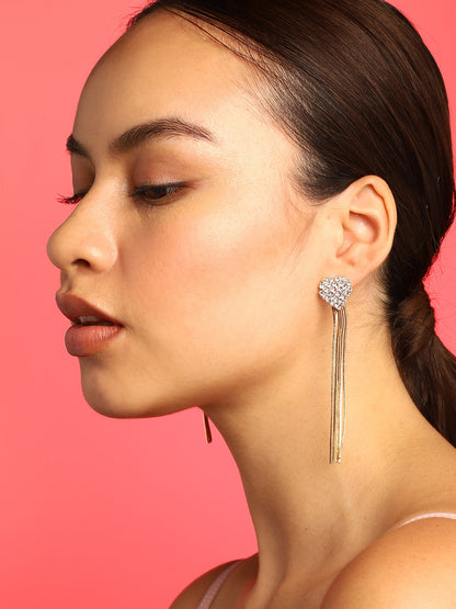 Gold Plated Long Dangle Earrings